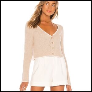 EUC Majorelle Devani Crochet Cardigan in Sand